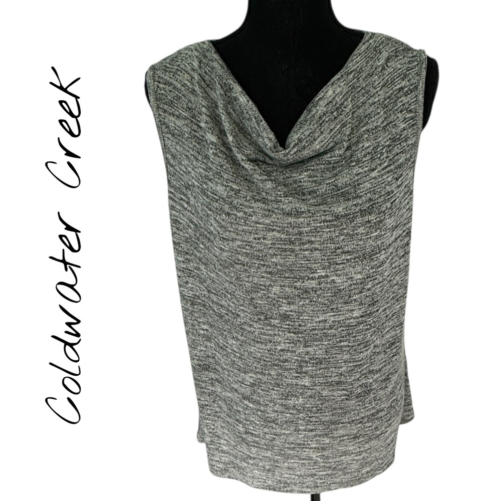 COLDWATER CREEK Knit Shimmer Sleeveless Top, Size Medium (10/12)